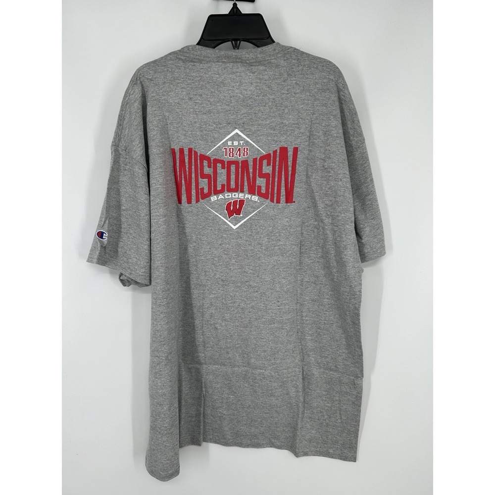 Wisconsin Badgers University Champion Short Sleeve Graphic Tee T Shirt Mens XL